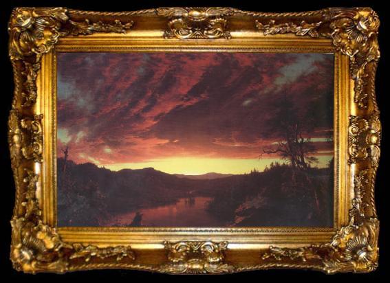 framed  Frederick Edwin Church Twilight in the Wilderness (nn03), ta009-2